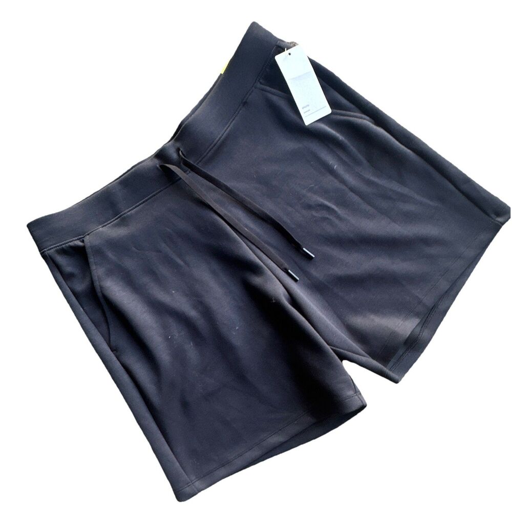 All In Motion Womens Large Black 7” Active Shorts Drawstring Pockets NWT